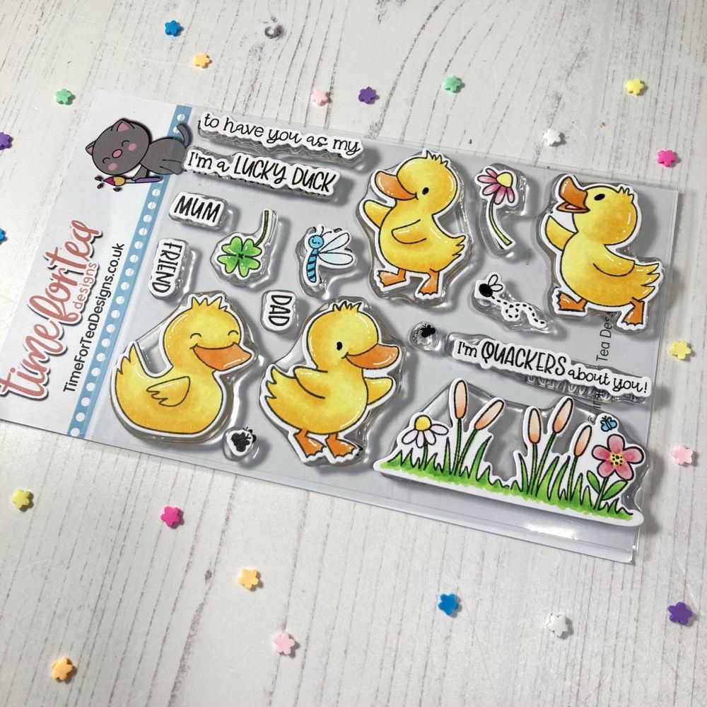 Time For Tea - Lucky Ducks clear stamp set