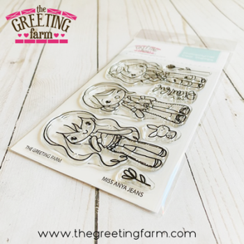 Miss Anya Jeans clear stamp set - The Greeting Farm