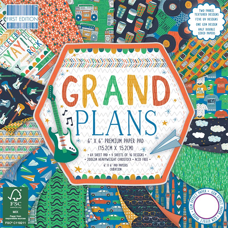 First Edition 6x6 FSC Paper Pad Grand Plans