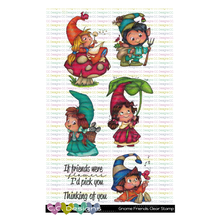 ***NEW*** C.C. Designs - Gnome Friends Clear Stamps