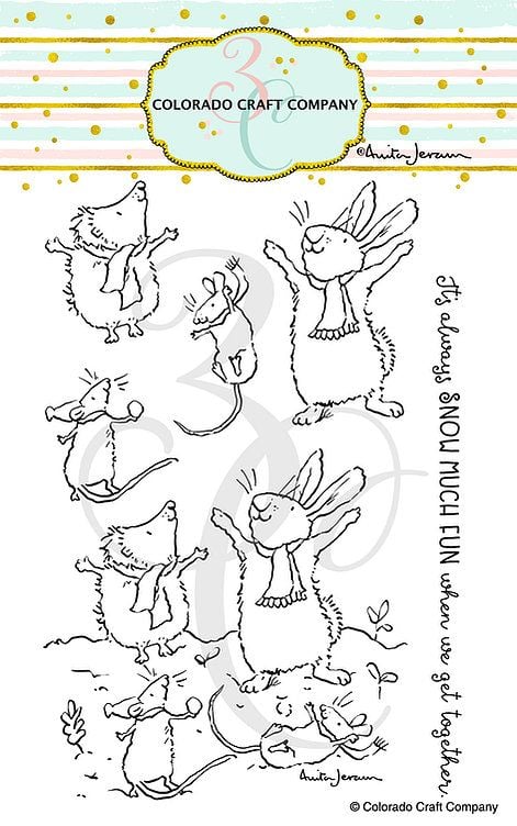 Colorado Craft Company ~ Anita Jeram ~ Get Together clear stamp set