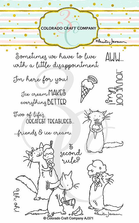 Colorado Craft Company ~ Anita Jeram ~ Ice Cream Day clear stamp set