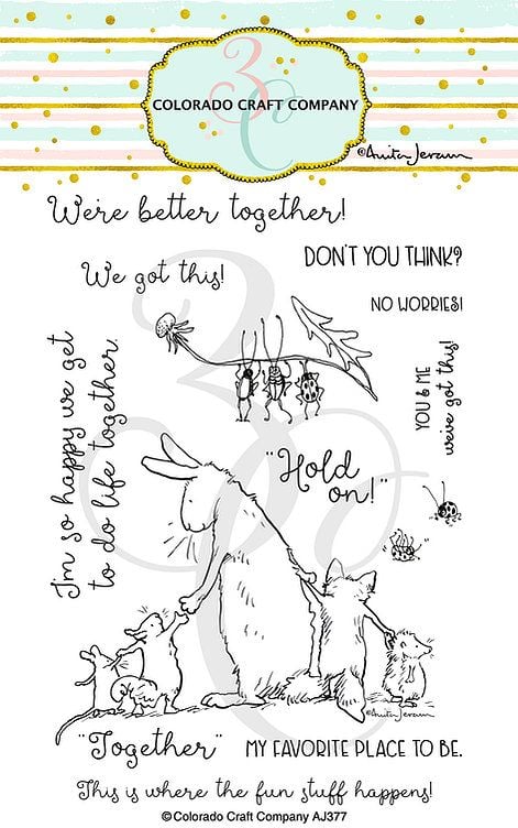 Colorado Craft Company ~ Anita Jeram ~ Better Together clear stamp set