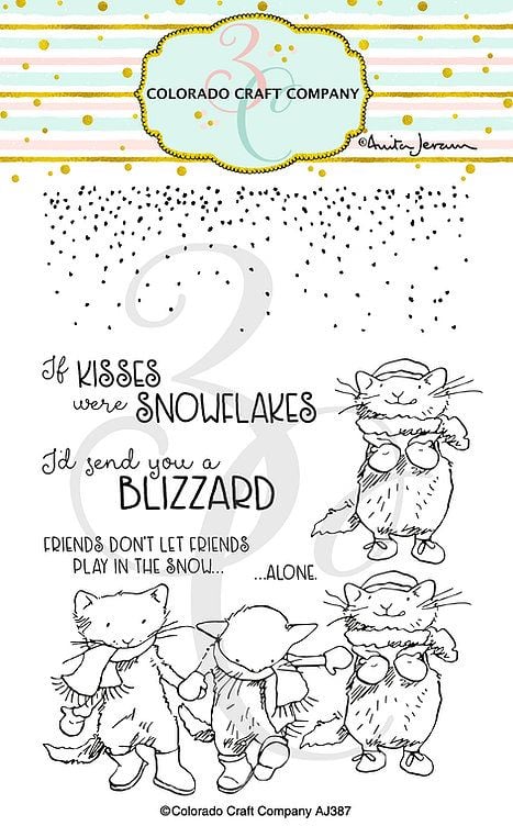 Colorado Craft Company ~ Anita Jeram ~ Kittens & Mittens clear stamp set