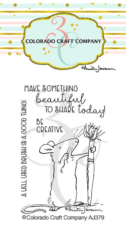 Colorado Craft Company ~ Anita Jeram ~ Be Creative clear stamp set