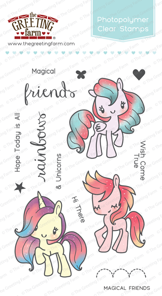 Magical Friends clear stamp set - The Greeting Farm