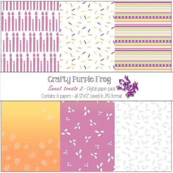 Sweet Treats pack 2 - Digital paper set - Crafty Purple Frog