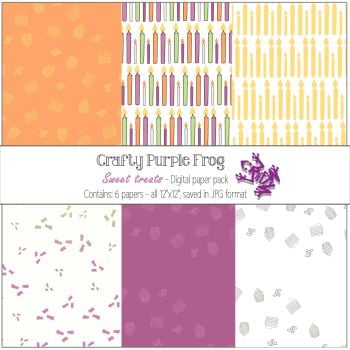 Sweet Treats pack 1 - Digital paper set - Crafty Purple Frog