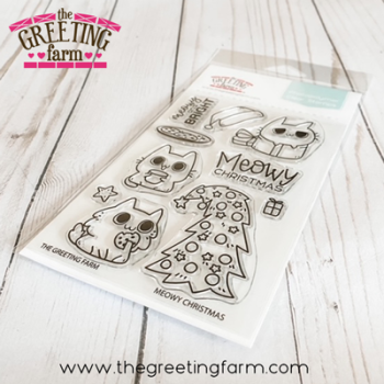 Meowy Christmas clear stamp set - The Greeting Farm