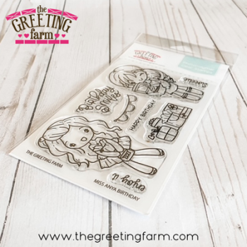 Miss Anya Birthday clear stamp set - The Greeting Farm