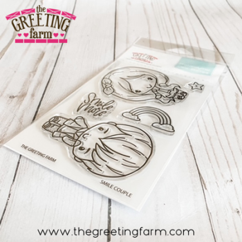 Smile Couple clear stamp set - The Greeting Farm