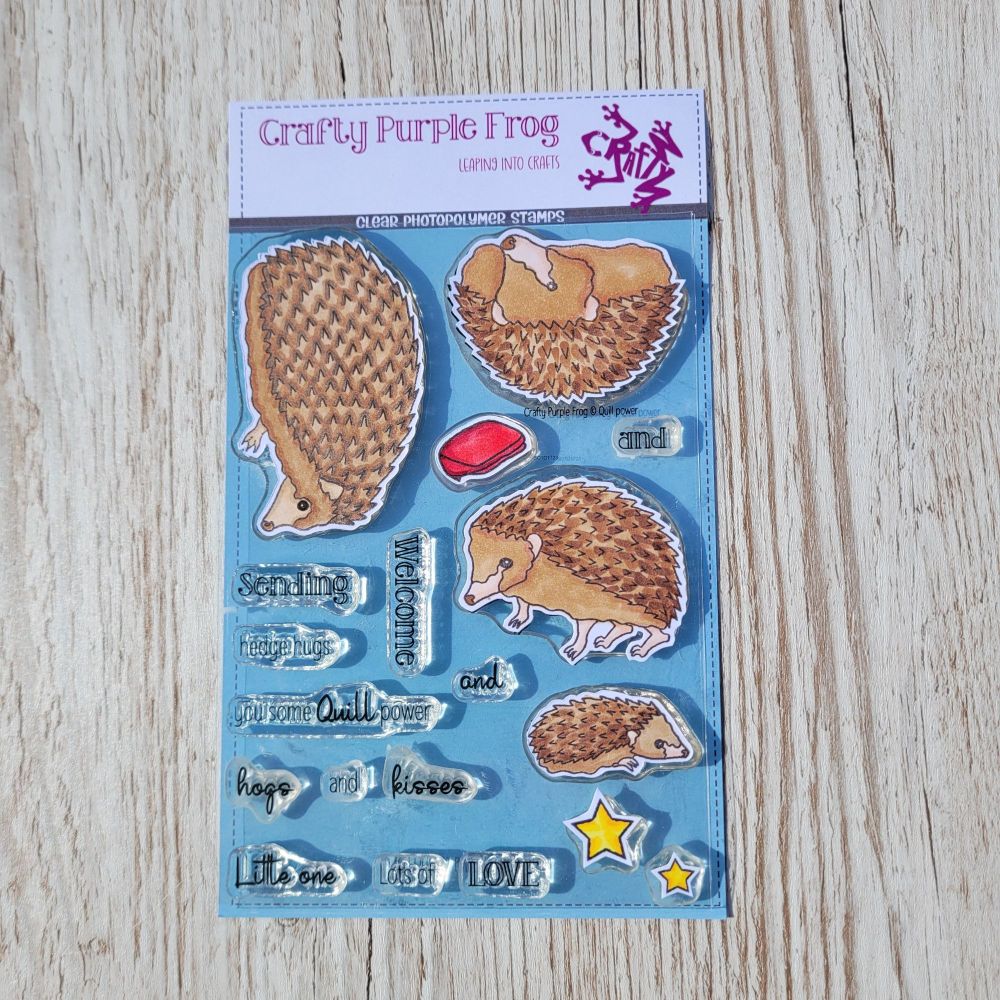 ****NEW**** Quill Power Stamp Set - Crafty Purple Frog