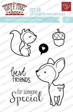 Woodland Friends clear stamp set - The Greeting Farm
