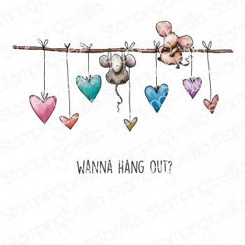 ****NEW**** Stamping Bella - MICE HANGING OUT RUBBER STAMP