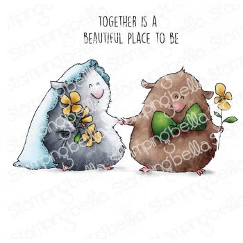****NEW**** Stamping Bella - THE GUINEAS GET MARRIED RUBBER STAMP