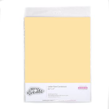 Heffy Doodle - 8.5" x 11" Coloured Cardstock -  (10 sheets) - Butterscotch