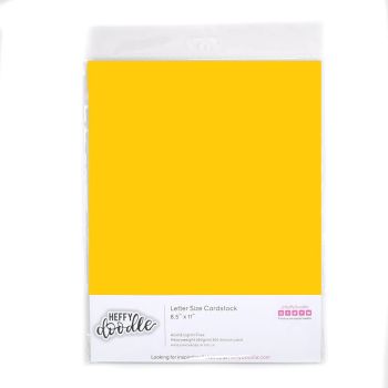 Heffy Doodle - 8.5" x 11" Coloured Cardstock -  (10 sheets) - Sunny Side Up