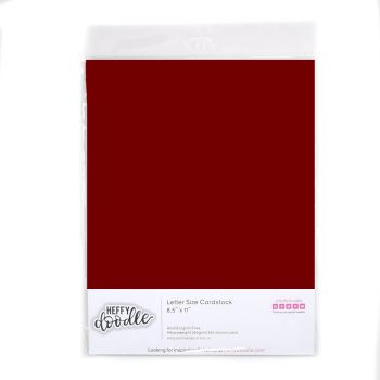 Heffy Doodle - 8.5" x 11" Coloured Cardstock -  (10 sheets) - Merlot