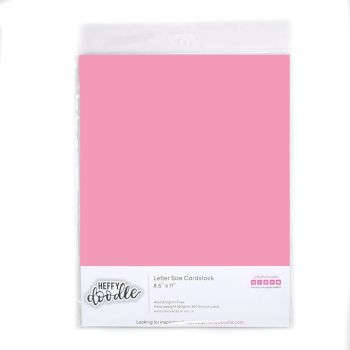 Heffy Doodle - 8.5" x 11" Coloured Cardstock -  (10 sheets) - Bubblegum Blush
