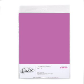 Heffy Doodle - 8.5" x 11" Coloured Cardstock -  (10 sheets) - Wildberry