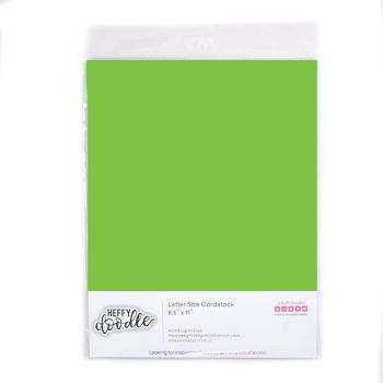 Heffy Doodle - 8.5" x 11" Coloured Cardstock -  (10 sheets) - Kiwi Crush