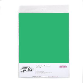 Heffy Doodle - 8.5" x 11" Coloured Cardstock -  (10 sheets) - Greenbean