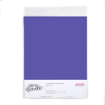 Heffy Doodle - 8.5" x 11" Coloured Cardstock -  (10 sheets) - Grape Soda