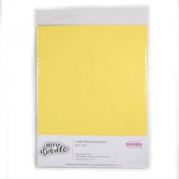 Heffy Doodle - 8.5" x 11" Coloured Cardstock -  (10 sheets) - Banana Split