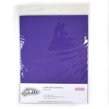 Heffy Doodle - 8.5" x 11" Coloured Cardstock -  (10 sheets) -  Plum Pudding
