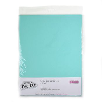 Heffy Doodle - 8.5" x 11" Coloured Cardstock -  (10 sheets) - Simply Teal-icious
