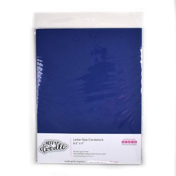 Heffy Doodle - 8.5" x 11" Coloured Cardstock -  (10 sheets) - Blueberry Bliss