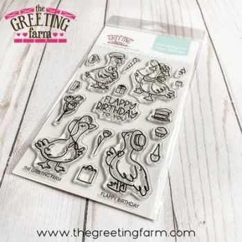 Flappy Birthday clear stamp set - The Greeting Farm
