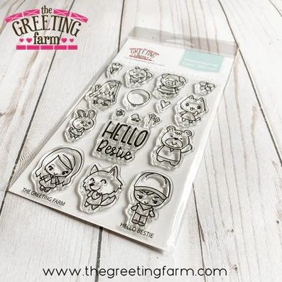 Hello Bestie clear stamp set - The Greeting Farm
