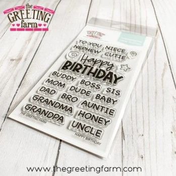 Happy Birthday clear stamp set - The Greeting Farm