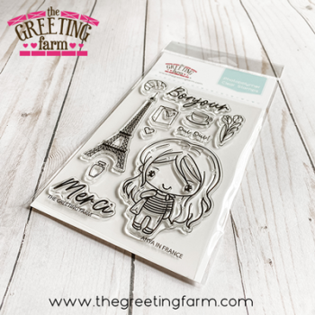Anya in France clear stamp set - The Greeting Farm