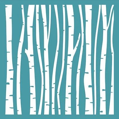 Abstract Birch Stencil - Funky Fossil