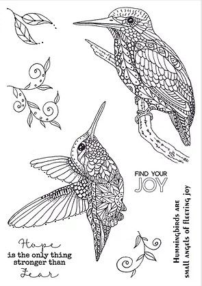 Wings of Beauty I A5 stamps - Funky Fossil