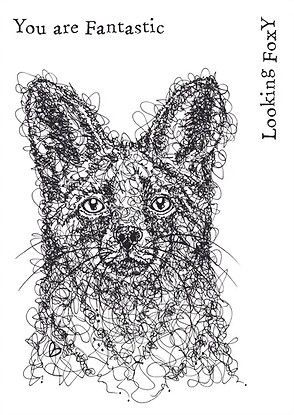 Scribble Fox A6 stamps - Funky Fossil