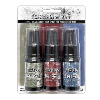 Distress Mica Stains Holiday Set 3 (Includes Fresh Balsam Tart Cranberry & Winter Frost)