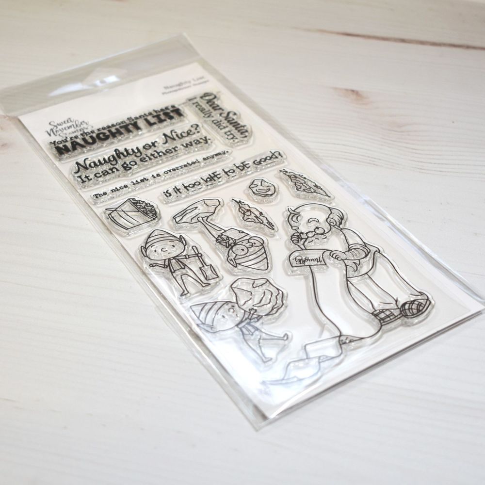 ****NEW**** Sweet November - Naughty list Clear stamp set