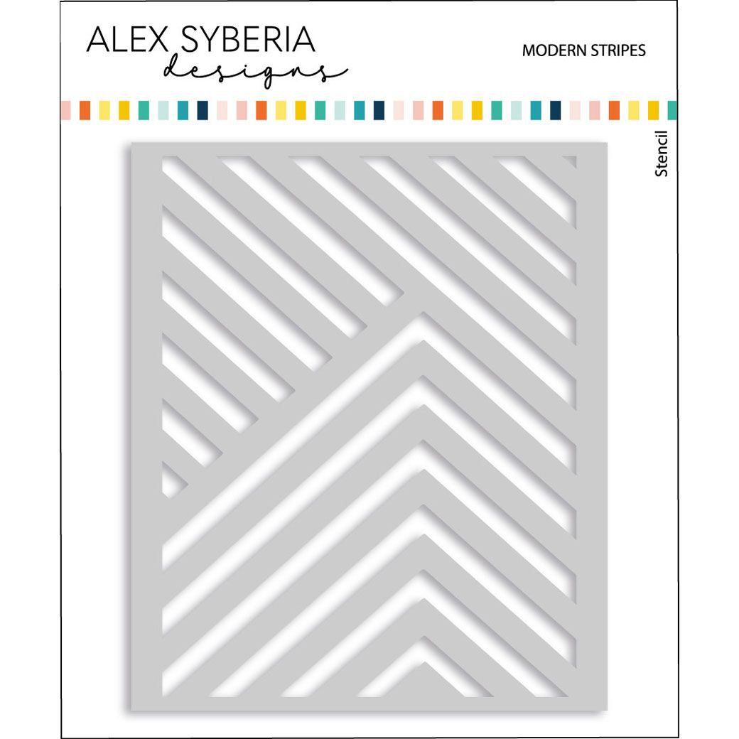 Modern Stripes Stencil - Alex Syberia Designs