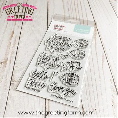 ***NEW*** Happy Birthday Mouse clear stamp set - The Greeting Farm