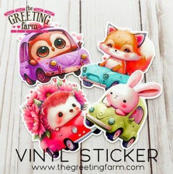Sweet Critters - 3" Glossy Vinyl Stickers - The Greeting Farm