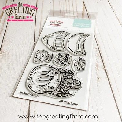 ***NEW***Cozy Kisses Anya  clear stamp set - The Greeting Farm