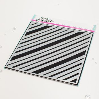 Heffy Doodle - Funhouse Diagonal Stripes stencil
