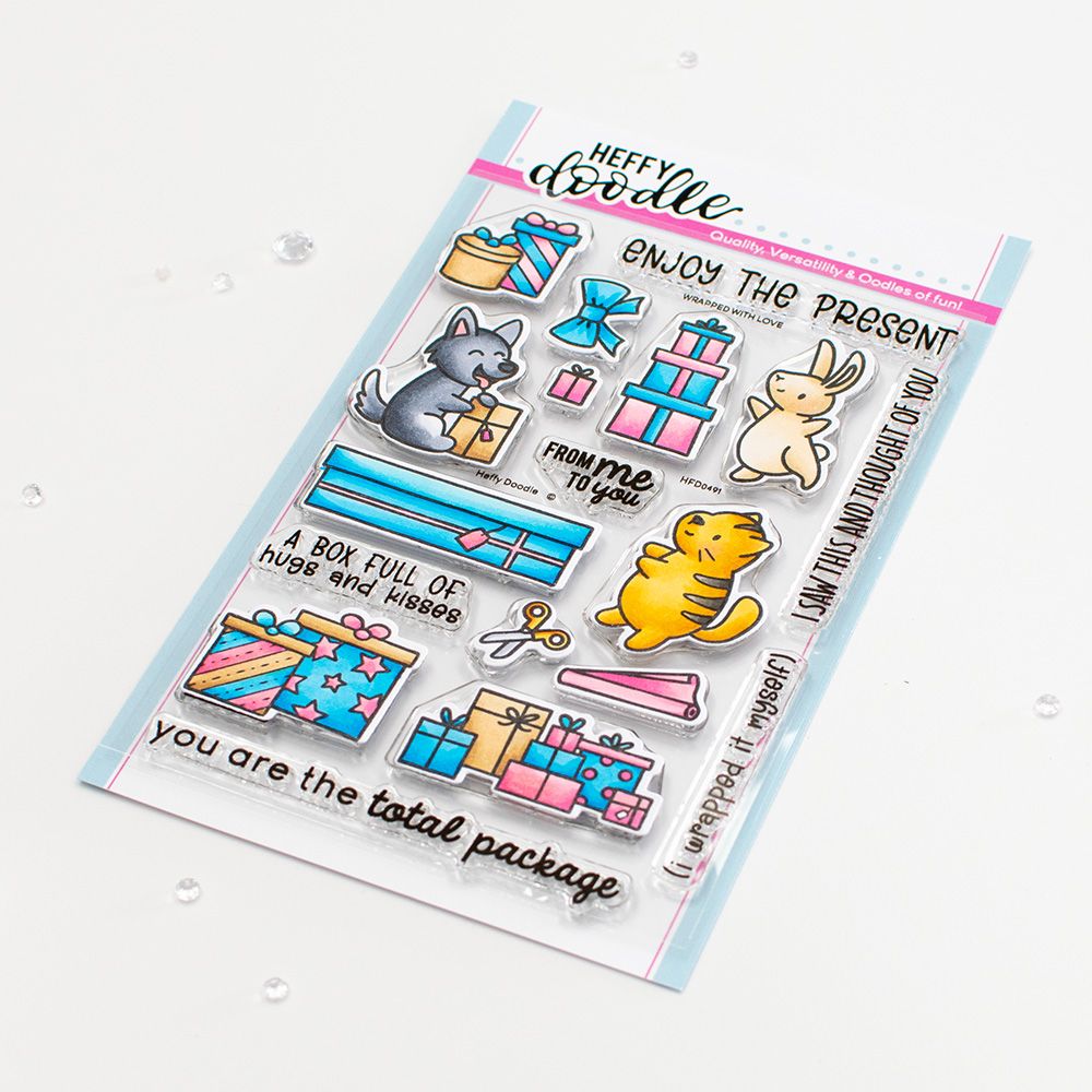 ***NEW*** Heffy Doodle -  Wrapped With Love clear stamps