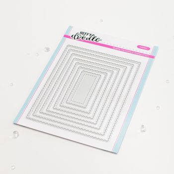 Heffy Doodle - Mini Scalloped Imperial Rectangle Dies