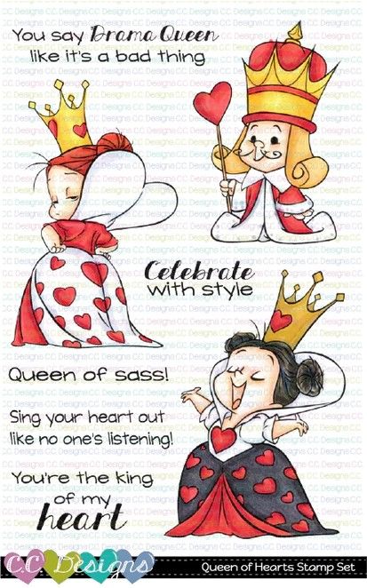 C.C. Designs - Queen of Hearts Clear Stamps