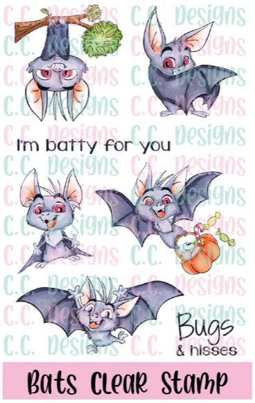 C.C. Designs - Bats Clear Stamps