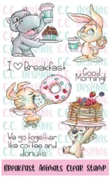 C.C. Designs - Breakfast Animals Clear Stamp Set